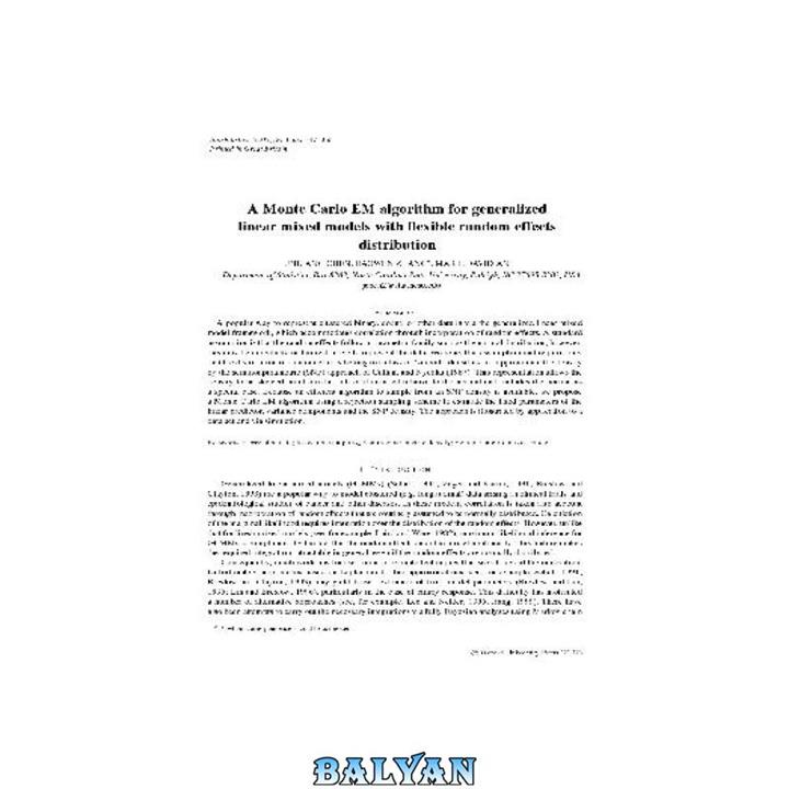 دانلود کتاب A Monte Carlo EM algorithm for generalized linear mixed models with flexible random effects distribu